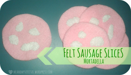 Felt Sausage Slices Mortadella: Free Pattern and Tutorial